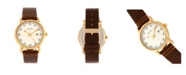 Simplify Quartz The 5300 Gold Case, Genuine Brown Leather Watch 40mm